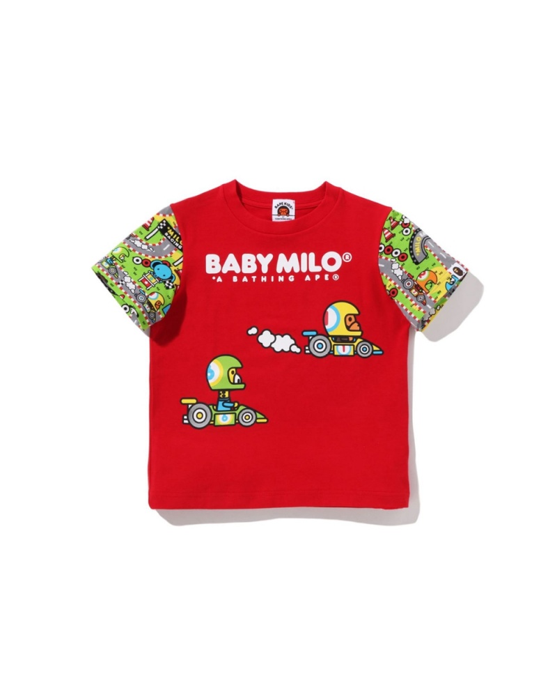 Hauts Bape Baby Milo Racing Friends Rouge Clair Enfant | LIB-79342181